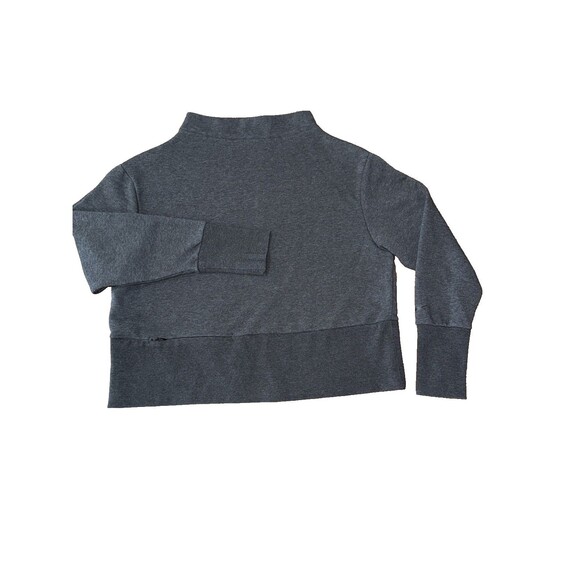 Nike Dri-Fit Cropped Sweatshirt Women's M Gray Funnel Neck Athleisure Pullover - Picture 8 of 15